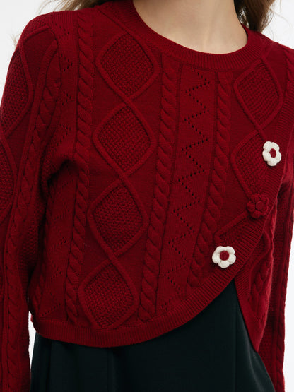 Lyocell Wool Blend Sweater And Knit Vest Dress Two-Piece Set