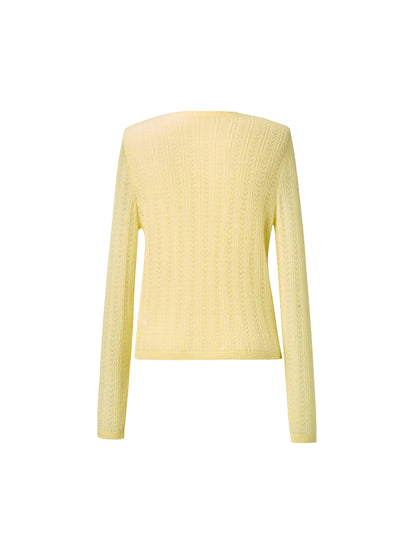 [Preview] Alpaca Wool Lyocell Blend Women Lightweight Cardigan