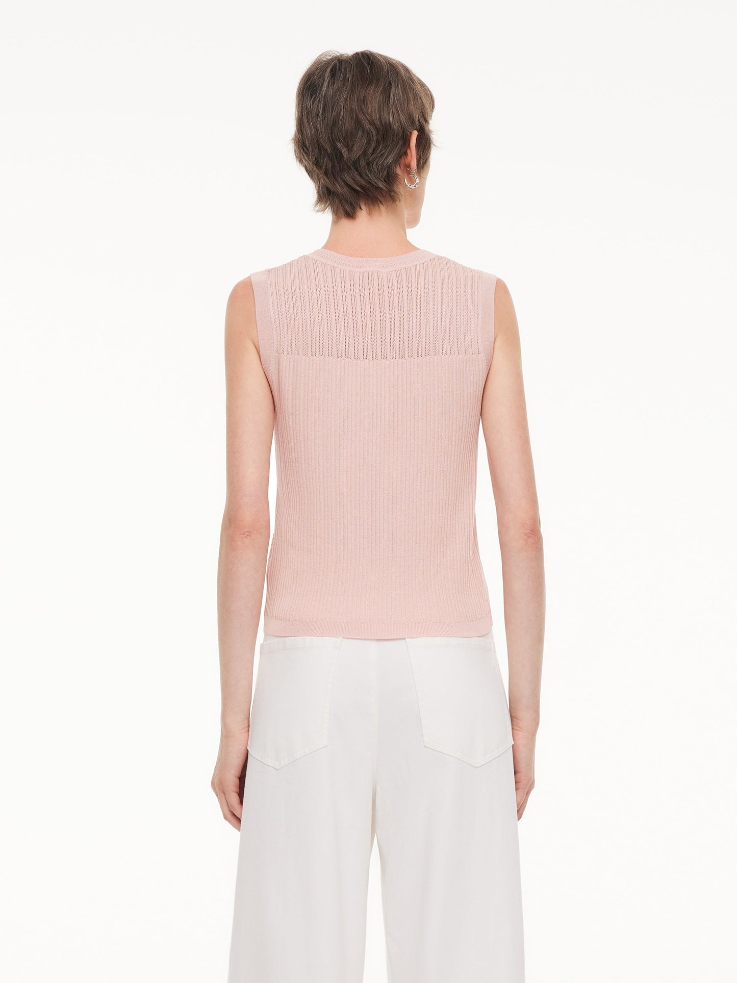 Lyocell Blend Rhinestone Women Knit Tank Top