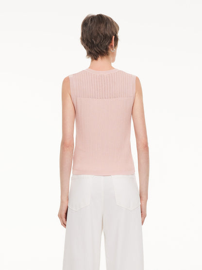 Lyocell Blend Rhinestone Women Knit Tank Top