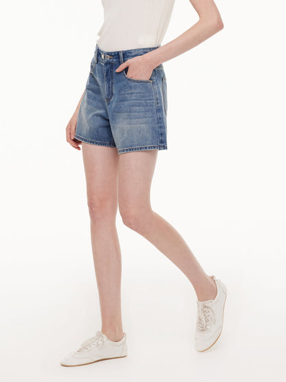 100% Cotton Denim A-Line Women Shorts