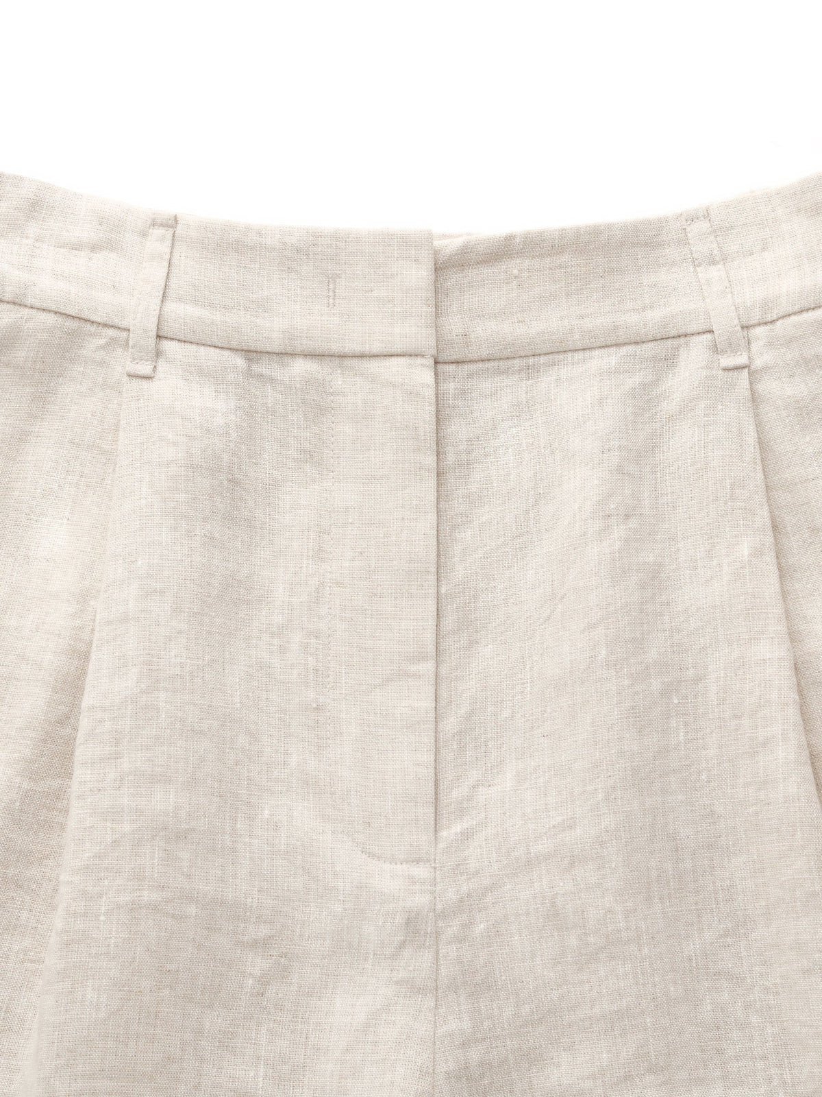 100% Linen Women Pocket Shorts