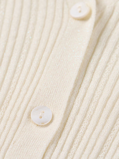 Tencel Wool Blend V-Neck Women Cardigan