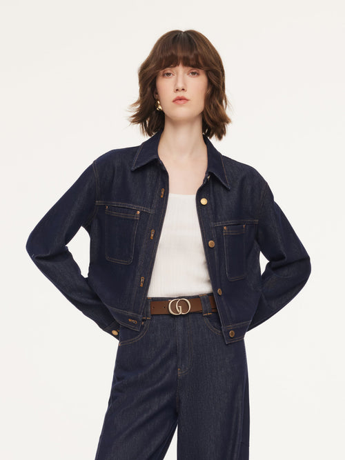 Denim Single-Breasted Women Jacket