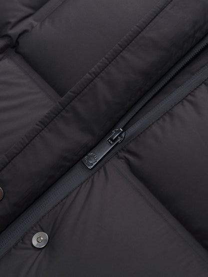 Windproof H-Line Hooded Goose Down Coat