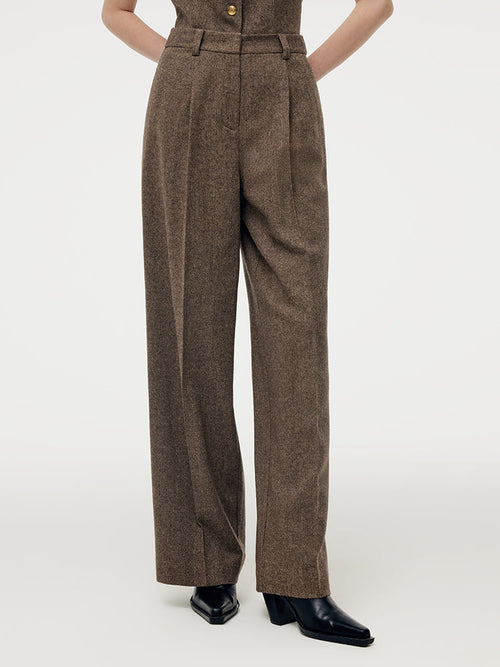 100% Washable Wool Women Full Length Pants