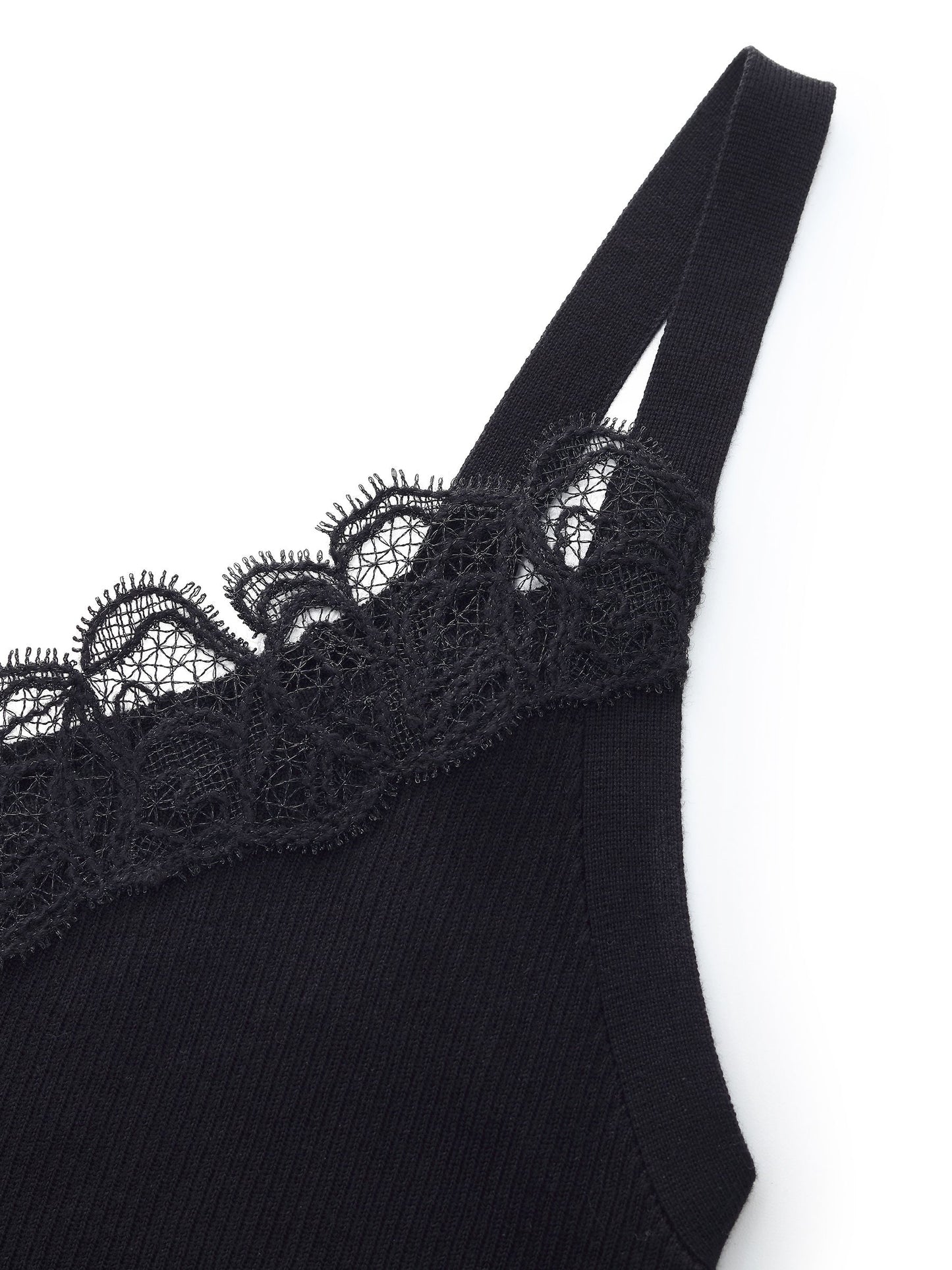 Triacetate Lyocell Blend Lace Trim Women Camisole