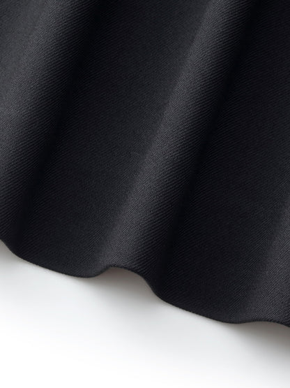 H-Line Pleated Women Skirt With Belt