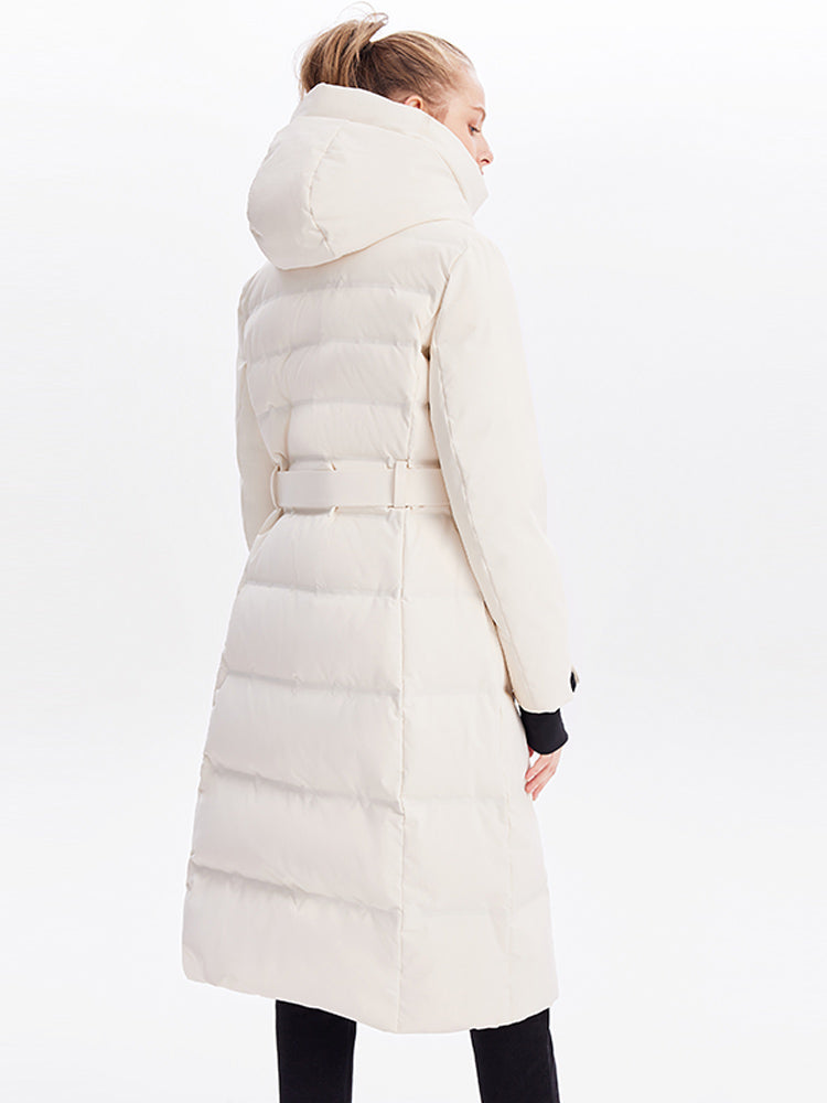 Long Hooded Goose Down Garment