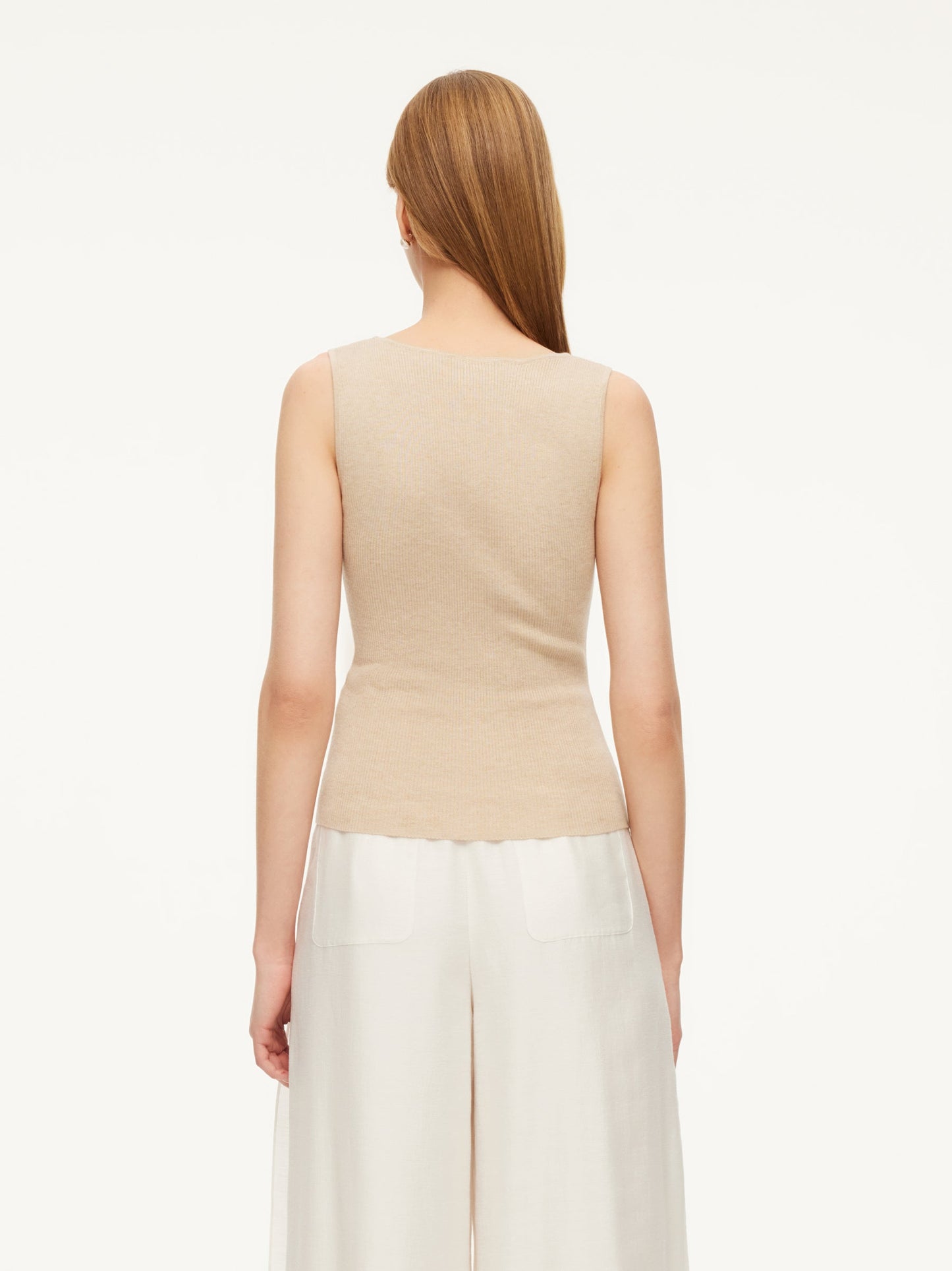 Square Neck Women Knit Tank Top