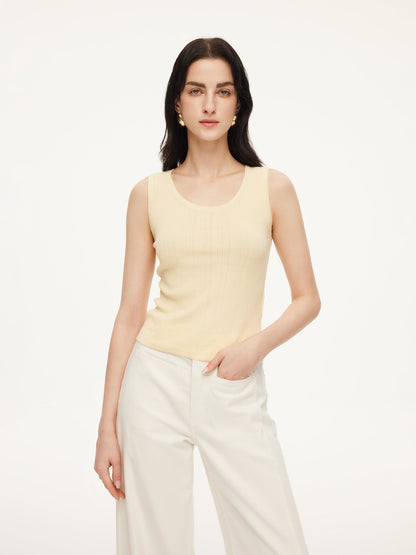 Cotton Mulberry Silk Blend Women Tank Top