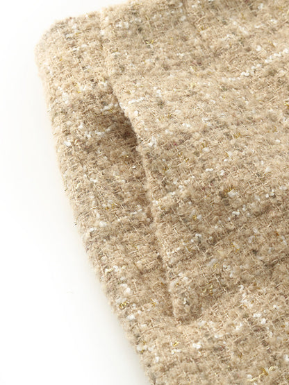 Wool Blend Tweed A-Line Women Shorts