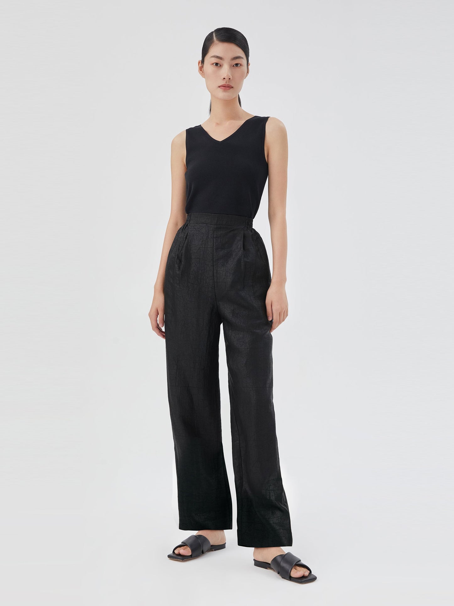 18 Momme Xiang Yun Silk Ankle Banded Pants For Women
