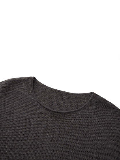 Loose Fit H-Line Round Neck Unisex Sweater