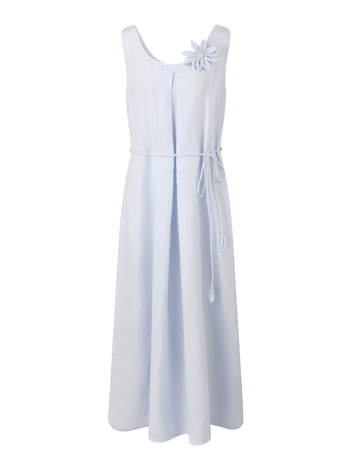 100% Linen Women Sleeveless Maxi Dress