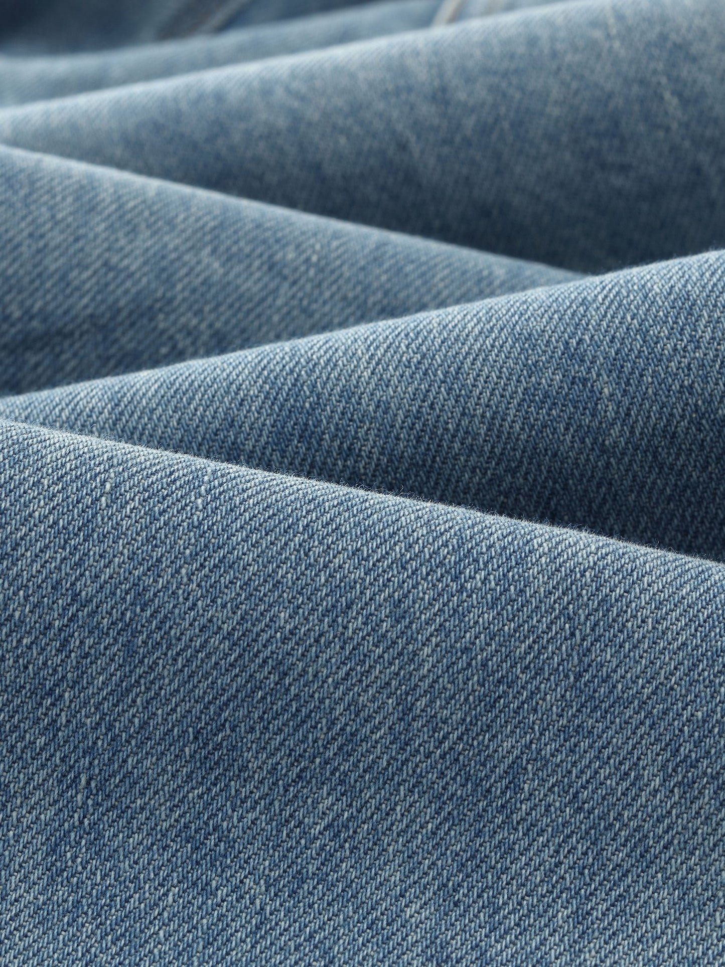 100% Cotton Denim Women Curved Leg Jeans