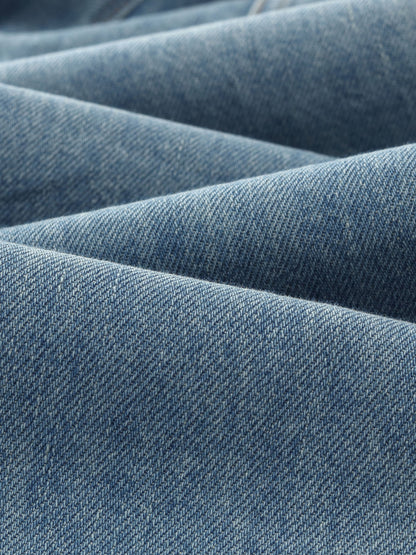100% Cotton Denim Women Curved Leg Jeans
