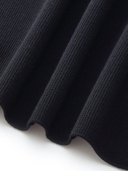 Tencel Acetate Blend Women Side Pleat Knit Top