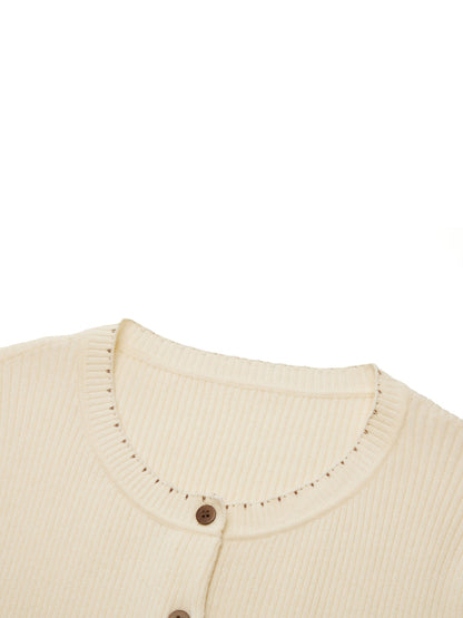 Tencel Wool Blend Cardigan And Tank Top And Skirt Three-Piece Set
