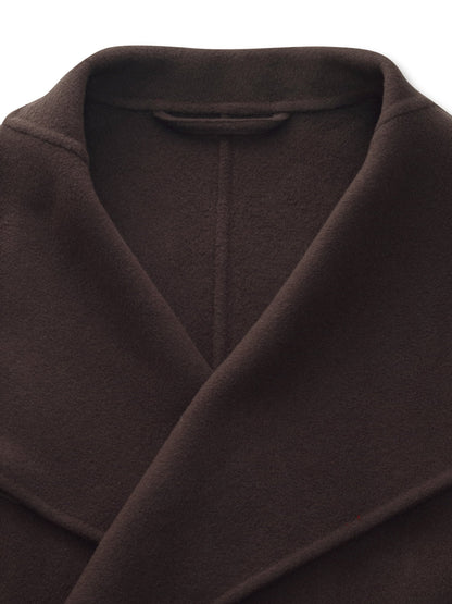 Cashmere Wool Blend Convertible Collar Women Wrap Coat