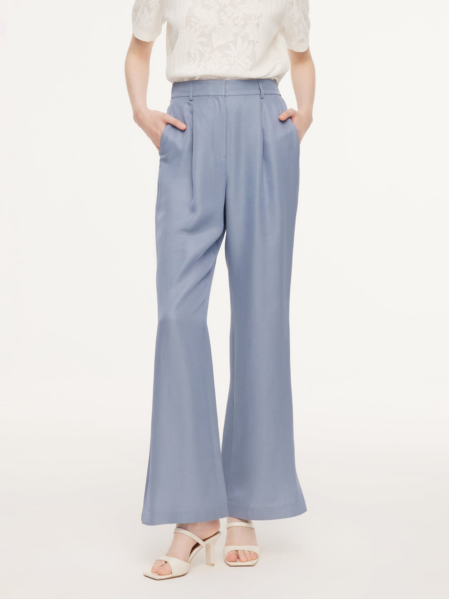 Acetate Tencel Linen Blend Women Suit Pants