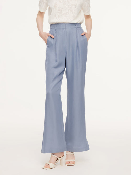 Acetate Tencel Linen Blend Women Suit Pants
