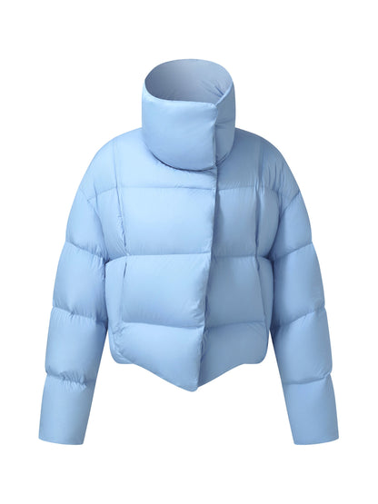 Windproof Lightweight Wide Lapel Goose Down Jacket