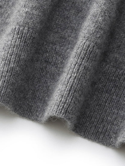 100% Cashmere Faux Two-Piece Women Cardigan