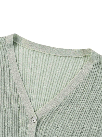 Tencel Wool Blend V-Neck Women Cardigan