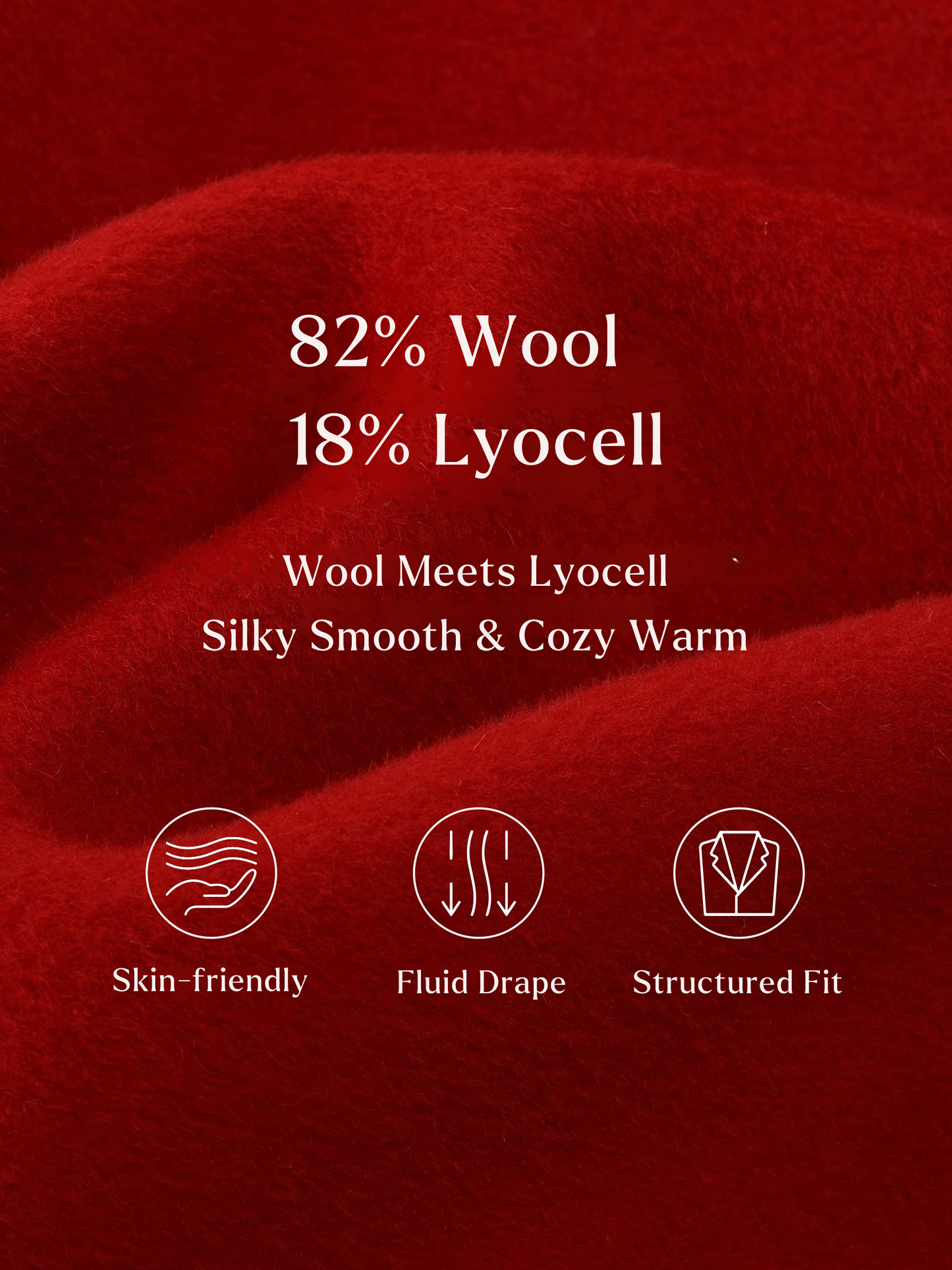 Tencel Wool Blend Double-Faced Women Coat With Detachable Collar