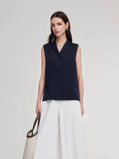 22MM Mulberry Silk Sleeveless Women Shirt