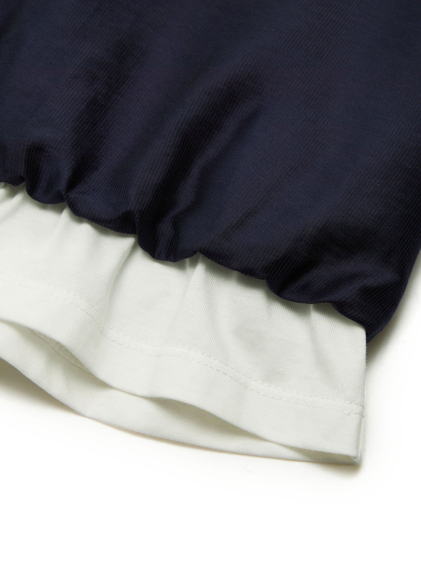 Tencel Blend Mock Layered Top And Skirt Two-Piece Set