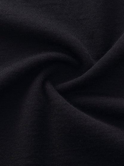 100% Wool Contrast Trim Women Knit Top