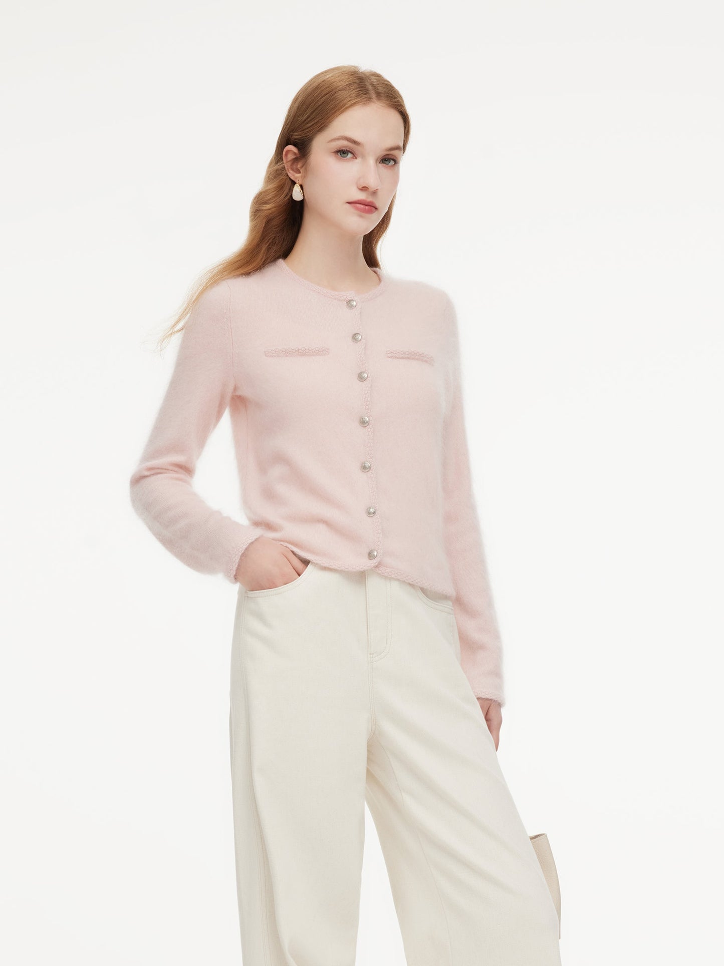 [Preview] 100% Brushed Cashmere Women Cardigan