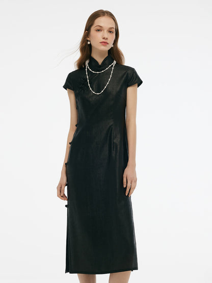 16MM Xiang Yun Silk Women Qipao Midi Dress