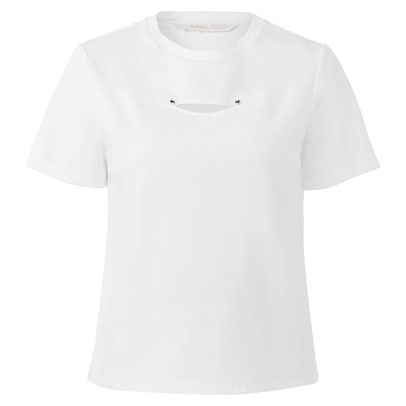 Basic Smile Hollow T-Shirt