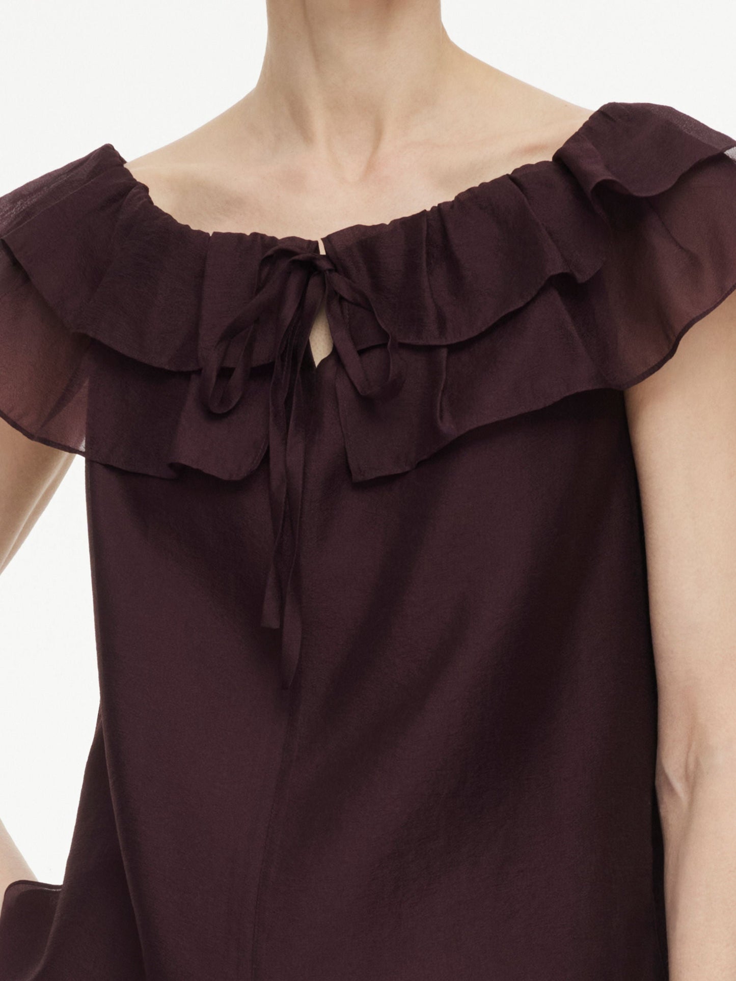 Pre-Order Convertible Ruffle Neck Women Top