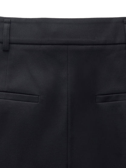 H-Line Pleated Women Skirt With Belt