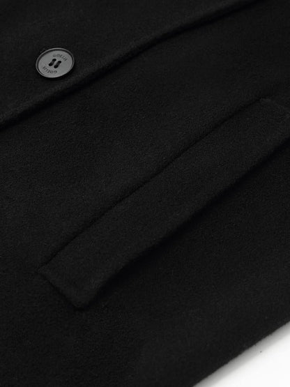 Wool And Cashmere Double-Faced Notched Lapel Women Coat
