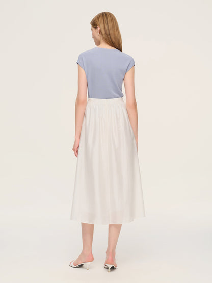 Tencel Blend Adjustable Waist Women A-Line Culottes