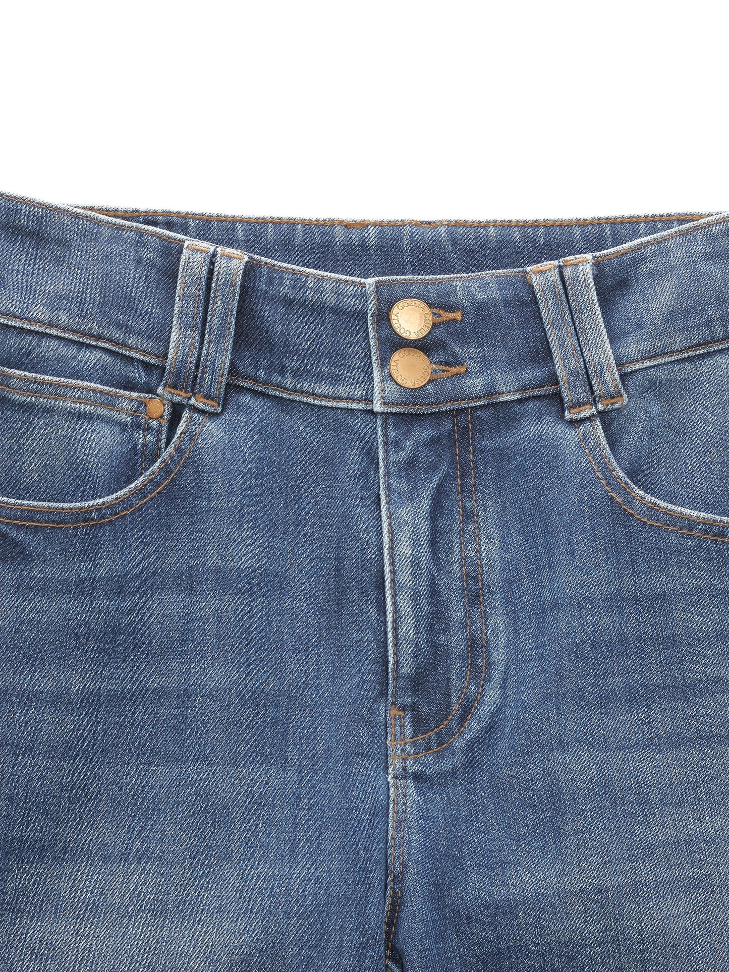 Lyocell Blend Denim Women Flared Palazzo Jeans With Belt