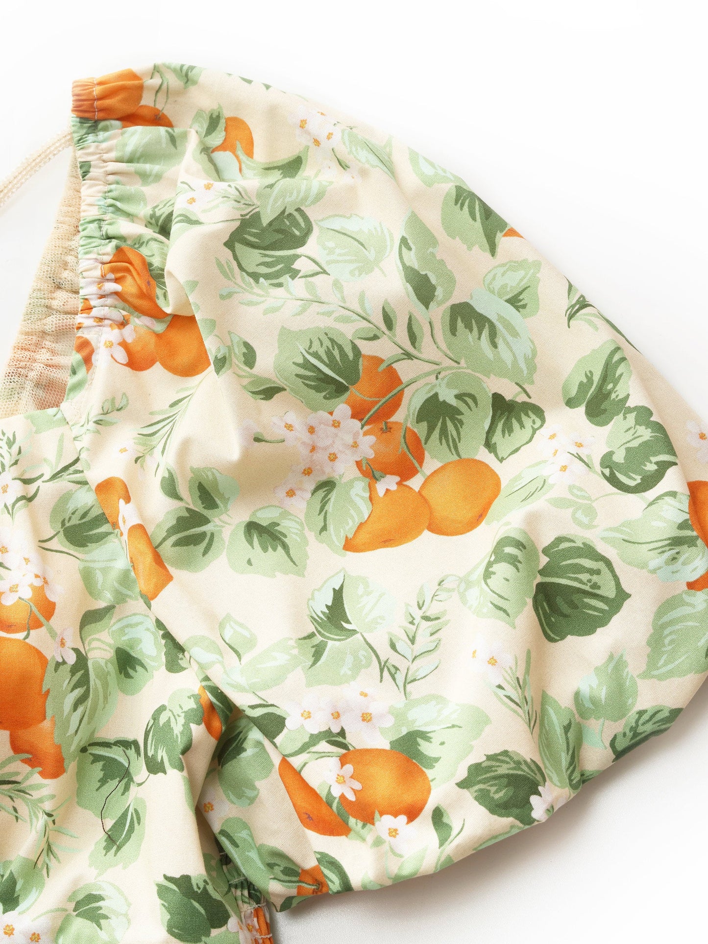 Cotton Floral Print Women Smocked Top