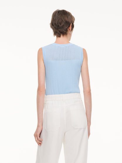 Lyocell Blend Rhinestone Women Knit Tank Top