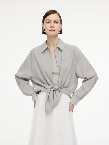 [Preview] Triacetate Blend Women Oversized Shirt