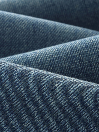 100% Cotton Denim Women Straight Leg Jeans