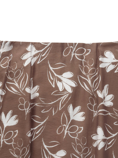 Tencel Blend Floral Print Women Skirt