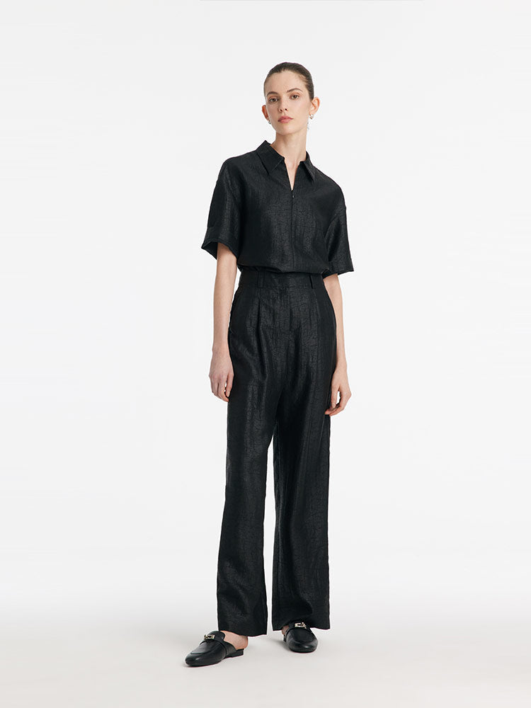 18 Momme Xiang Yun Silk Straight Women Pants