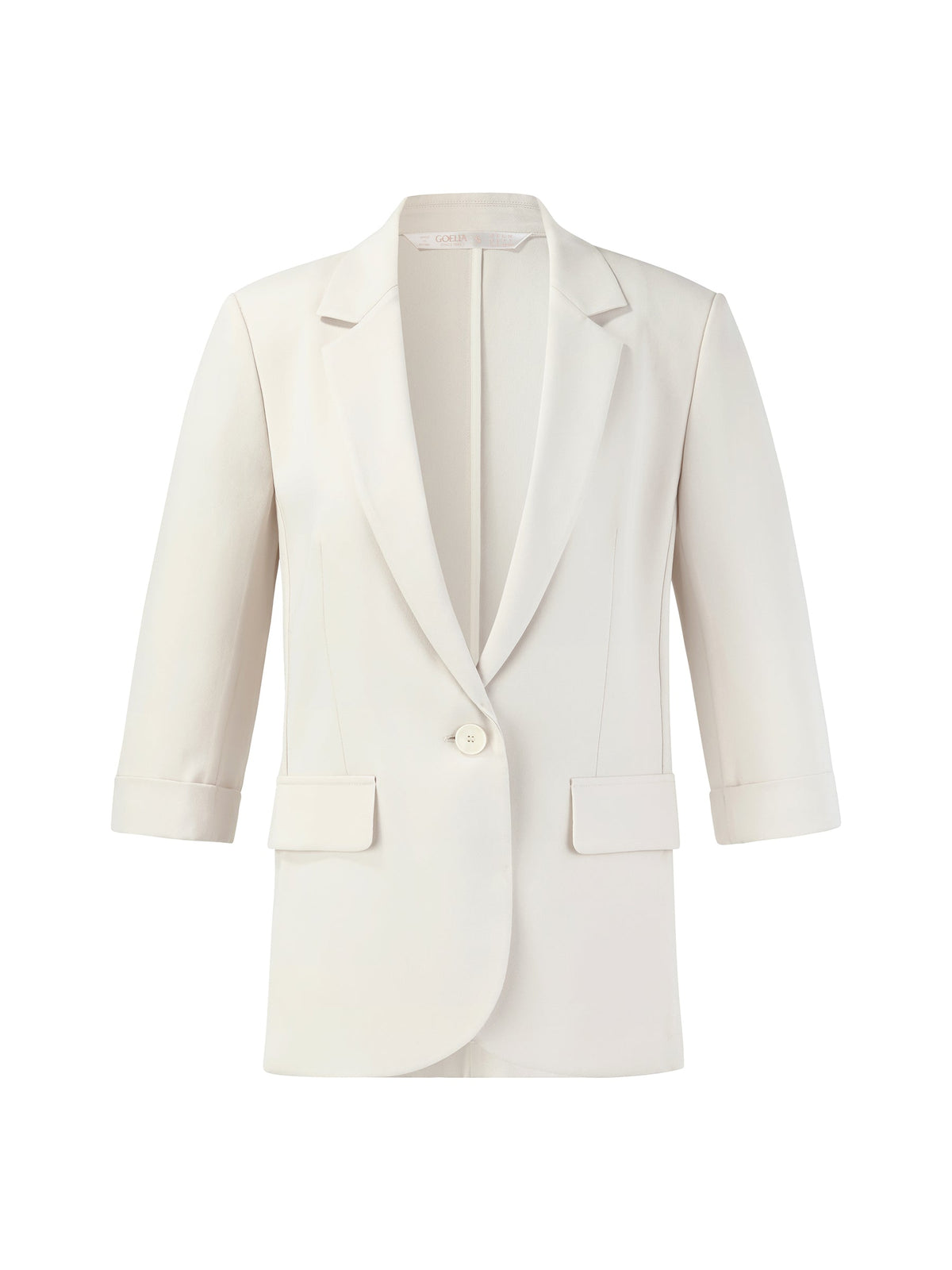 Acetate Blend 3/4 Sleeve Women Blazer