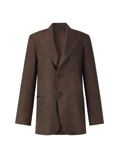 100% Linen Loose Fit X-Line Unisex Blazer