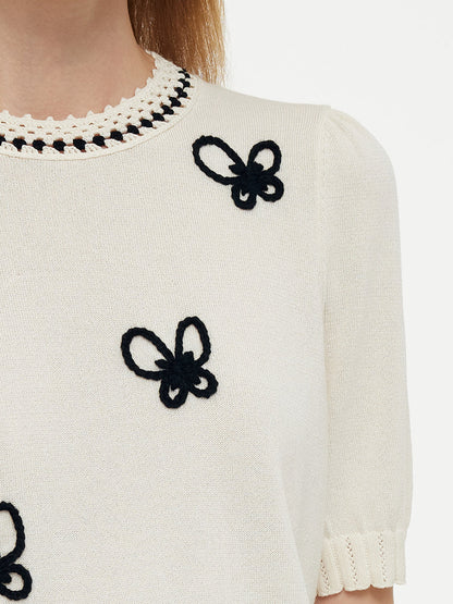 Tencel Butterfly Women Knit Top